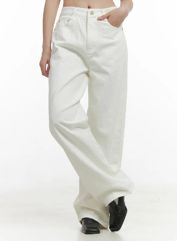 Wide Leg Pants for Outdoor Activities -Classic Cotton Wide Leg Pants OO416