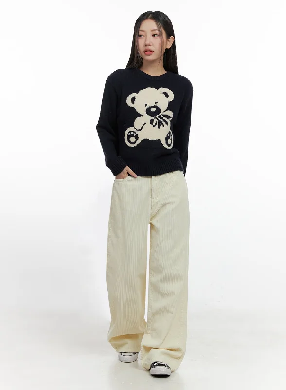 Wide Leg Pants for Family Gatherings -Corduroy Dream Wide Leg Pants IN415