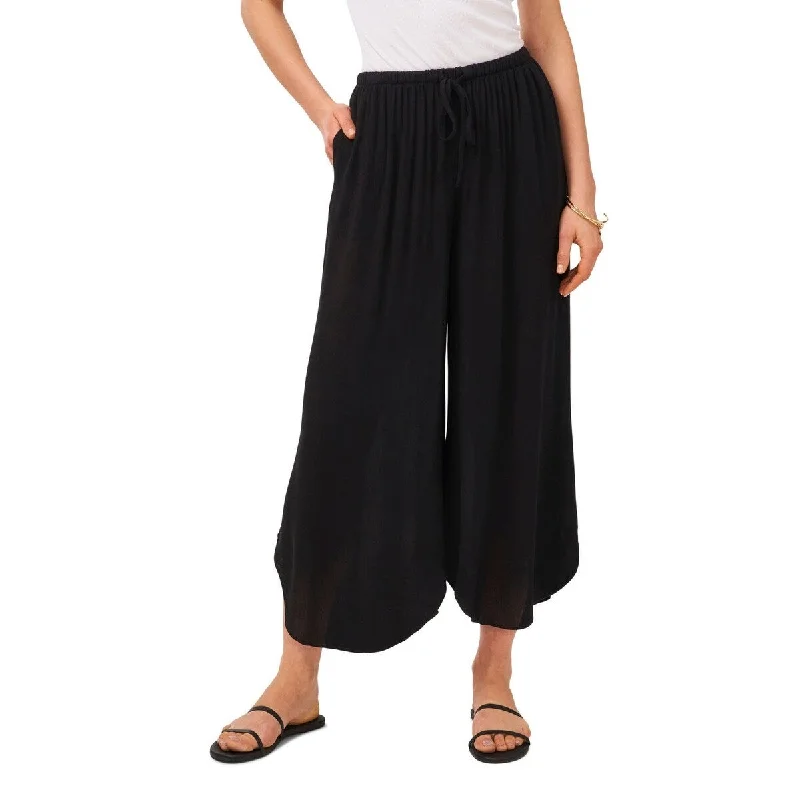 Flowy Wide Leg Pants for Graceful -1.State Women's Drawstring Wide Leg Pants Black Size Small