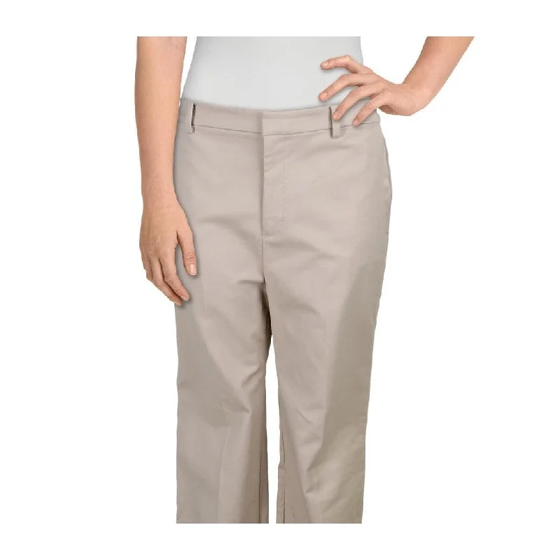 Beige Wide Leg Pants for Neutral -Ralph Lauren Women's Rashalle Cuffed Business Wide Leg Pants Beige Size 12