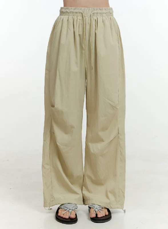 Wide Leg Pants for Tall Women -String Banded Wide Leg Pants OL430