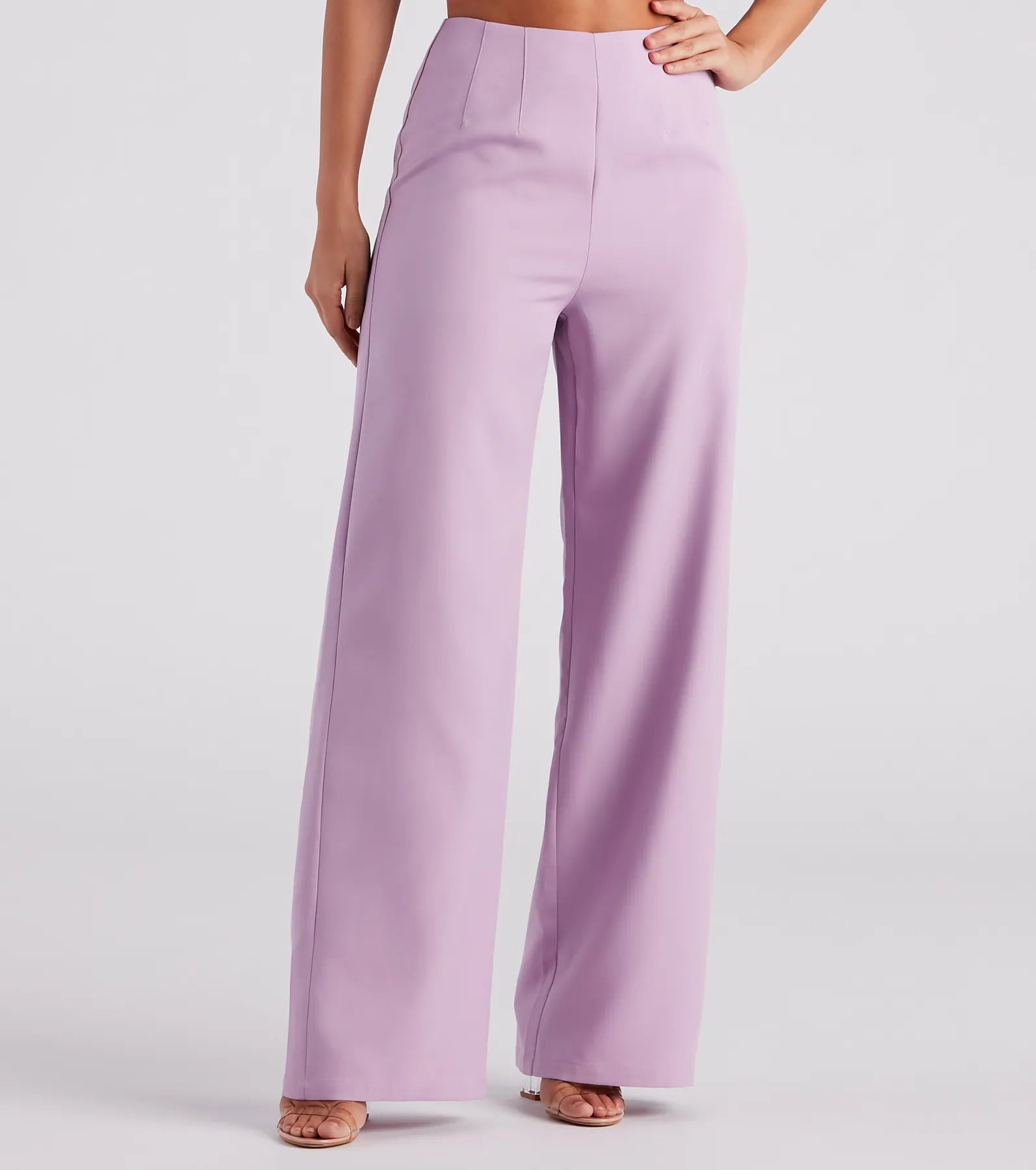 Wide Leg Pants for Wedding Guests -She Means Business Wide-Leg Pants