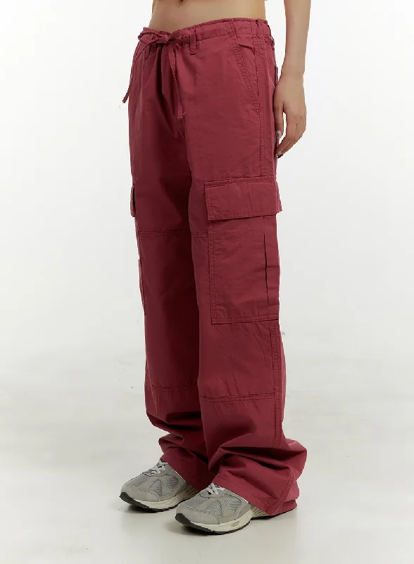 Wide Leg Pants with Sequins -Cargo Wide Leg Pants CY408