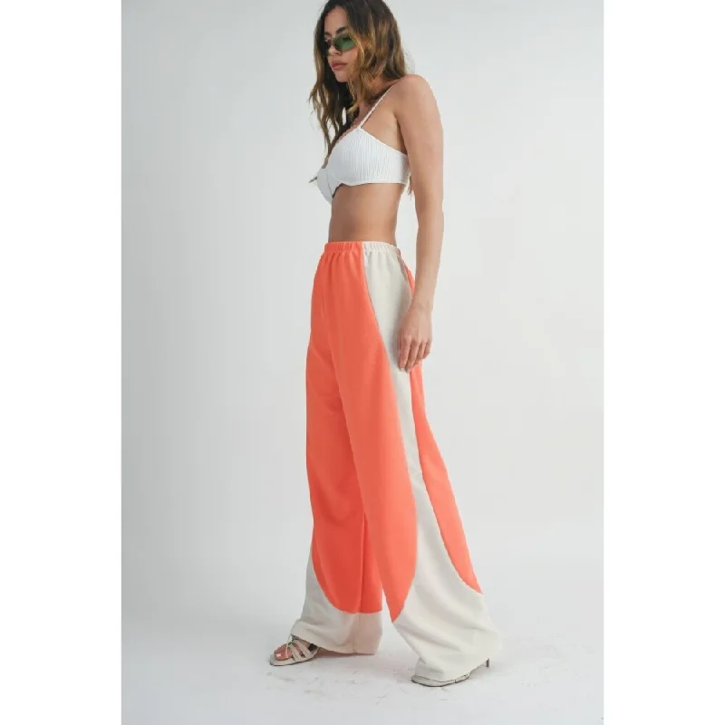 Wide Leg Pants for Christmas Celebrations -Two Toned Wide Leg Pants For Formal Event to Casual Outings