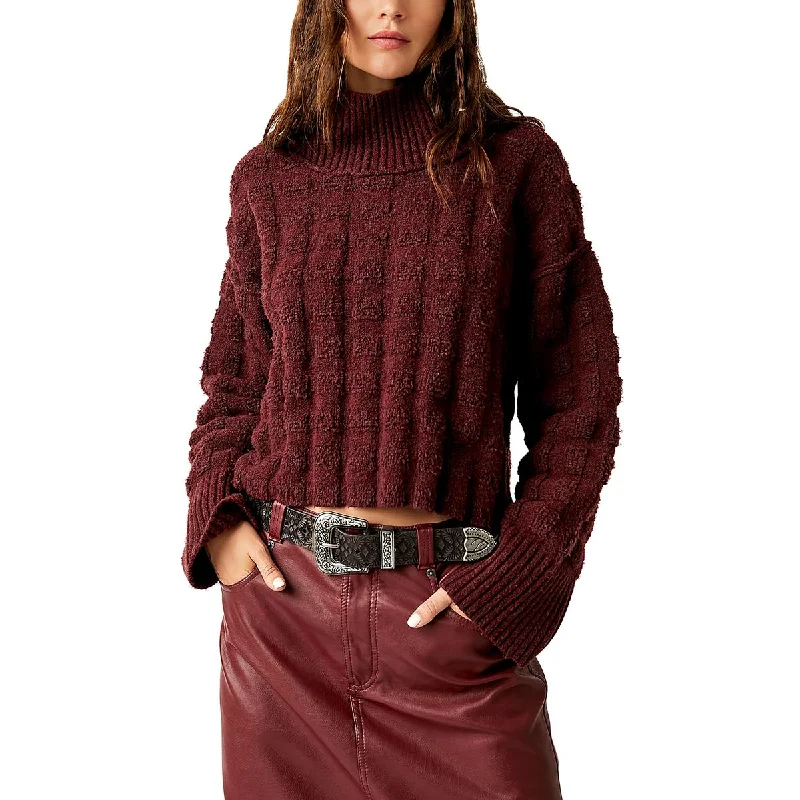 Cable Knit Sweaters for Classic Look -We The Free Womens Soul Searcher Textured Pullover Mock Turtleneck Sweater