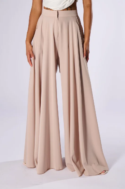 Wide Leg Pants with Belt Loops -WITH THE WAVES ULTRA WIDE TROUSER