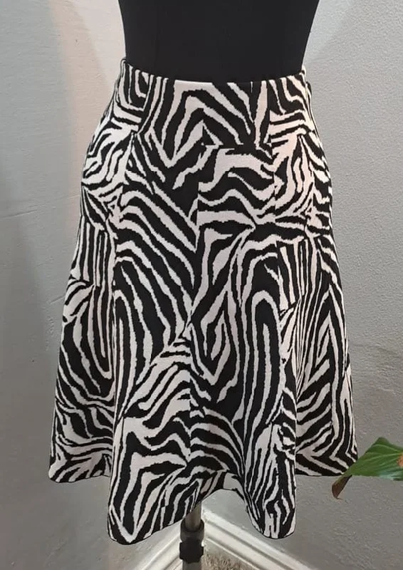 Patterned skirts with unique abstract art -Zebra Skirt (Medium)