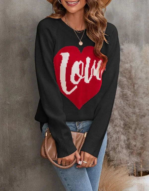 Pullover Sweaters for Easy - On - Off -Love Heart Sweater