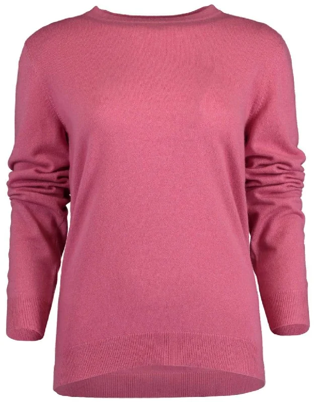 Open - Neck Sweaters for Airy Feel -Monili Bead Crewneck Pullover Sweater