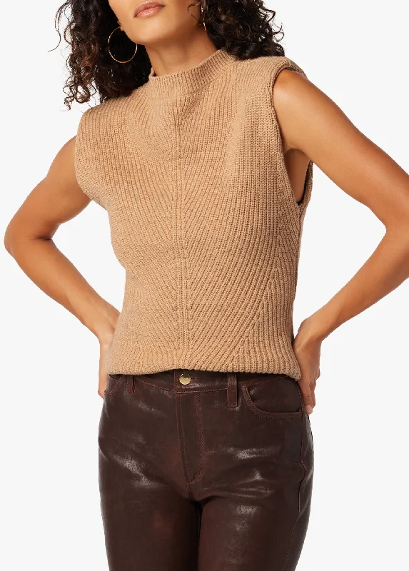 Batwing - Sleeve Sweaters for Loose Fit -THE MOIRA SLEEVELESS SWEATER