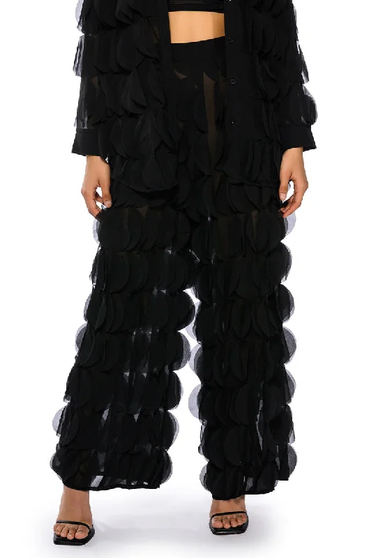 Wide Leg Pants for Formal Occasions -NEXT TIME TEXTURED WIDE LEG PANT