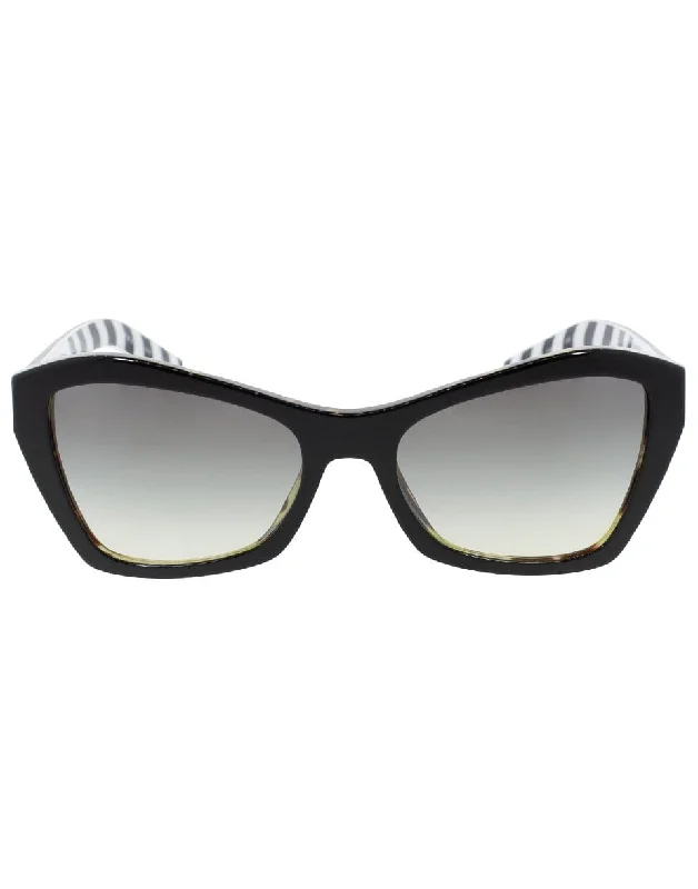 Anti-reflective Glasses for Better Vision -Black and White Striped Full Frame Sunglasses