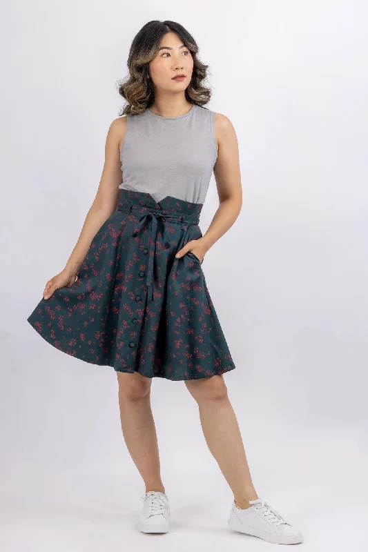 Patterned skirts for artistic standout appeal -Forget-me-not Patterns Natalie Skirt