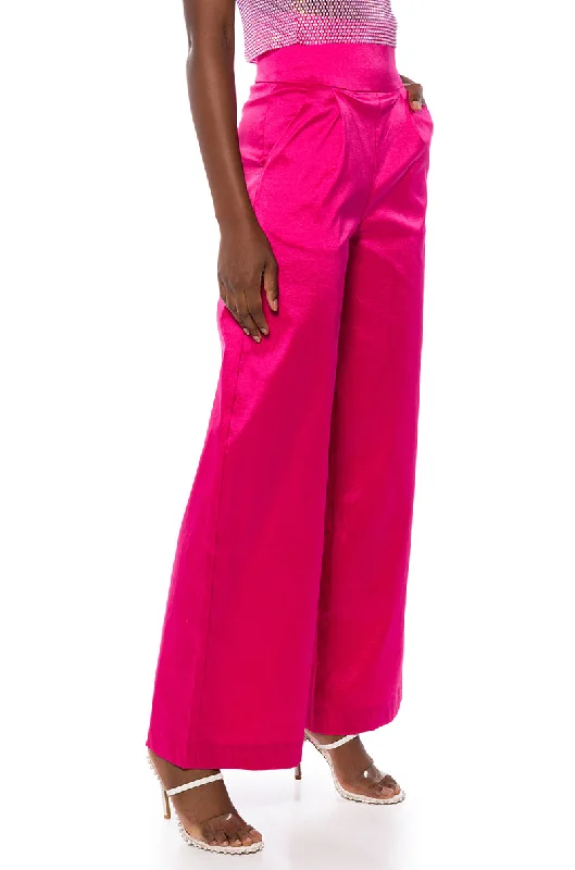 Wool Wide Leg Pants for Warmth -BIG BOOTY HIGH WAIST WIDE LEG TROUSER