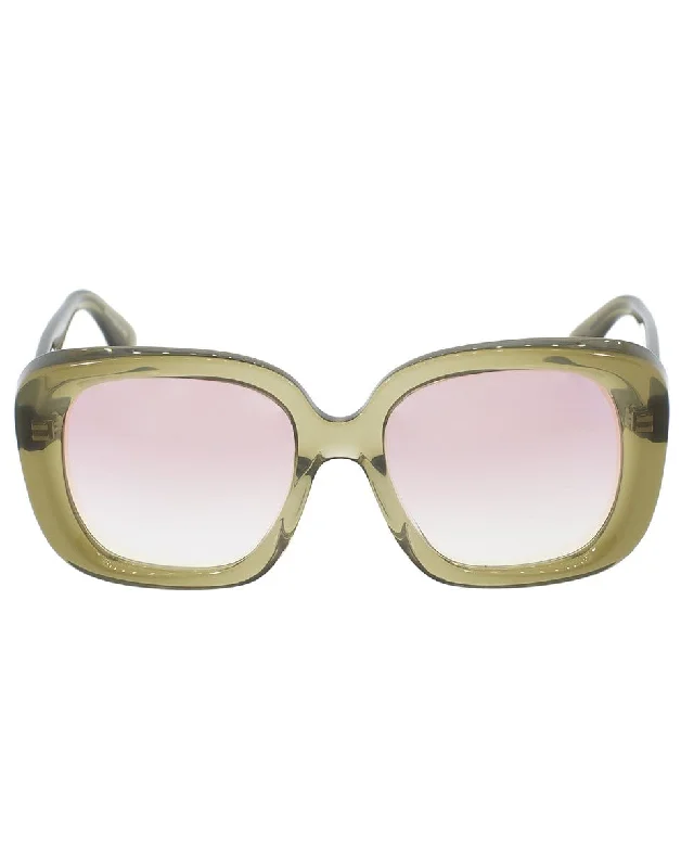 Geometric Glasses for Modern Design -Nella Sunglasses - Dusty Olive and Pink