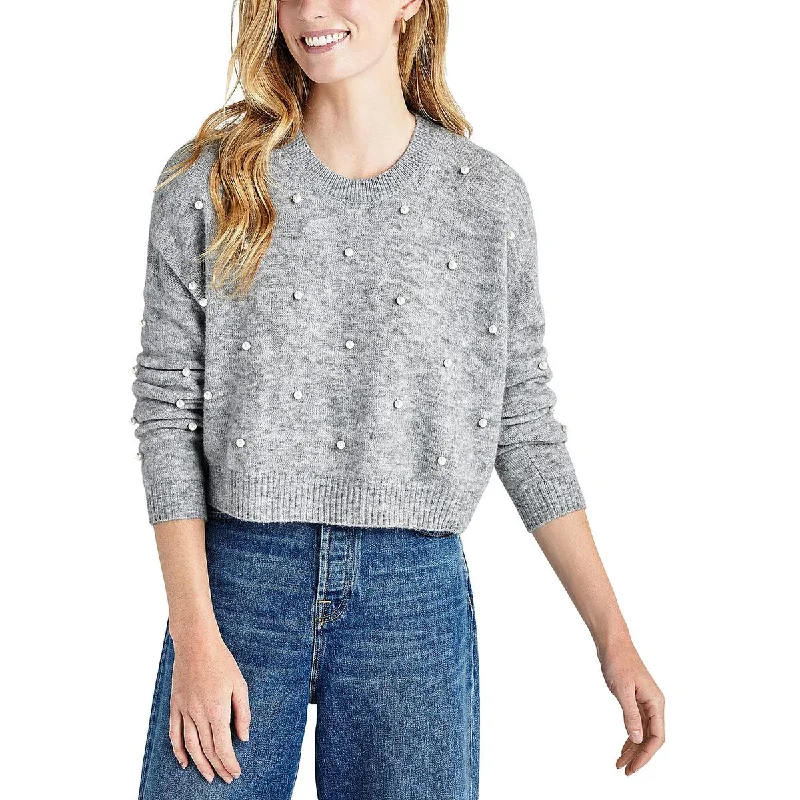 Acrylic Sweaters for Affordable Price -Splendid Womens Wool Blend Embellished Crewneck Sweater