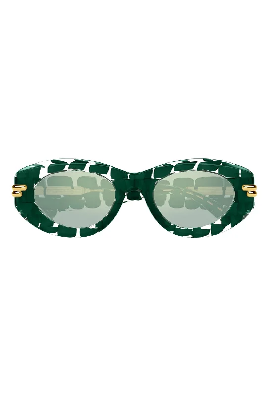 Blue Light Glasses for Screen Time -Oval Sunglasses - Green