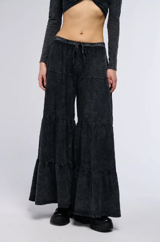 Wide Leg Pants for Casual Fridays -TAYA WASHED WIDE LEG PANT