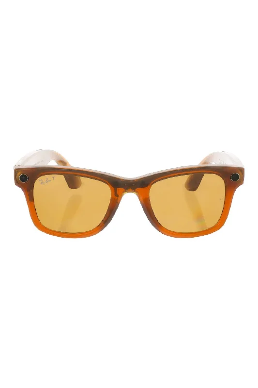 Lead-free Glasses for Health Safety -Meta Wayfarer Sunglasses - Caramel Brown