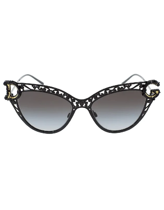 Decorated Glasses for Fashionable Touch -Devotion Black Cat-Eye Sunglasses