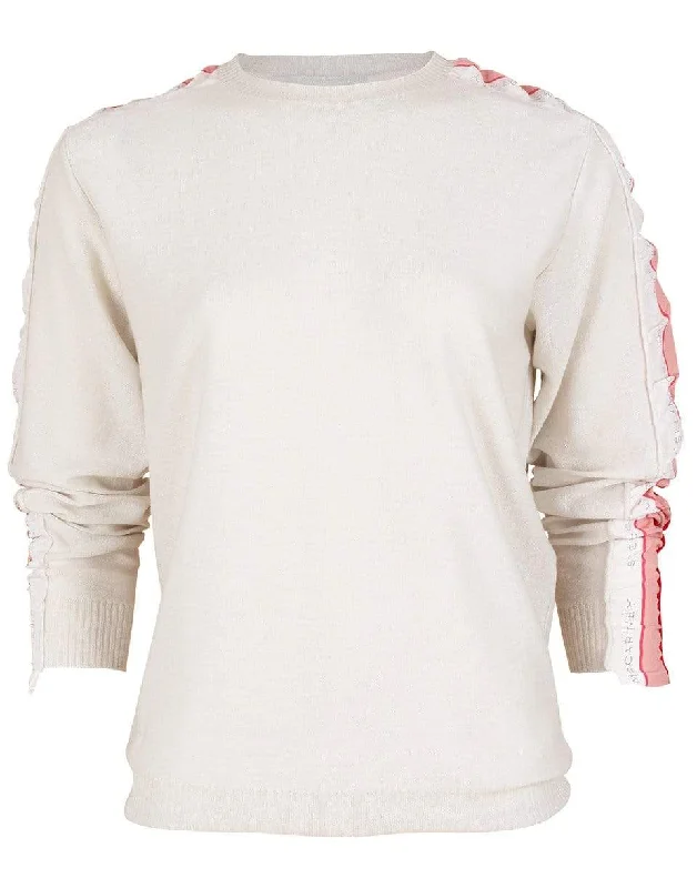 Breathable Sweaters for Comfort -Monogram Crewneck Sweater