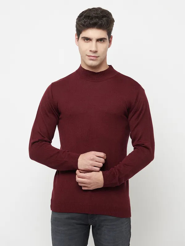 Tasseled Sweaters for Exotic Look -Men Wine Sweaters