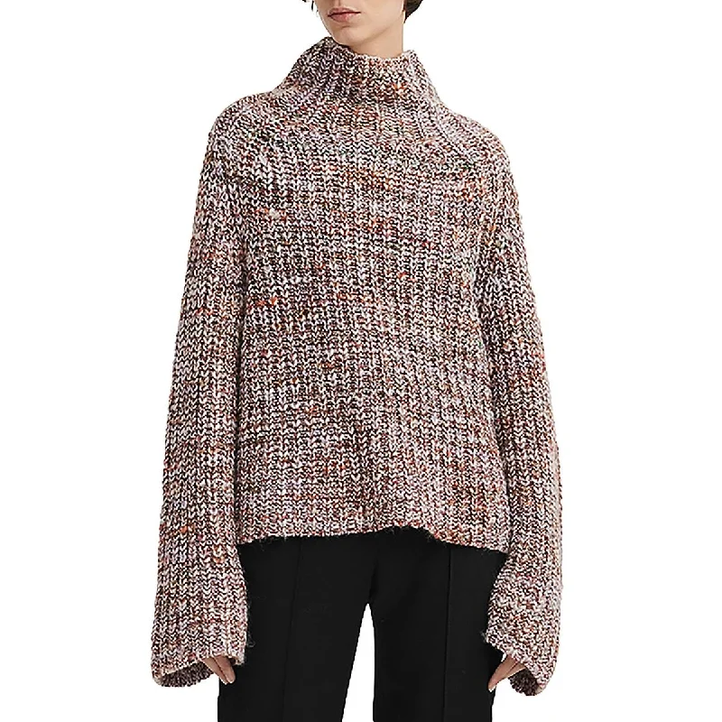 V - Neck Sweaters for Slimming Effect -Rag & Bone Womens Wool Blend Long Sleeve Mock Turtleneck Sweater