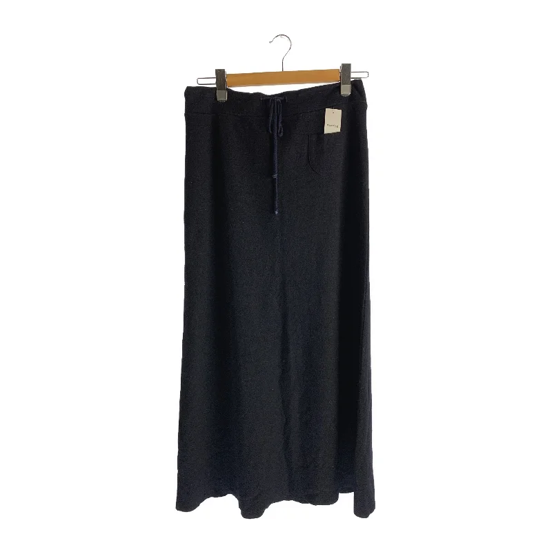 Affordable skirts with trendy slit details -ISSEY MIYAKE/Long Skirt/M/NVY/Wool/Plain