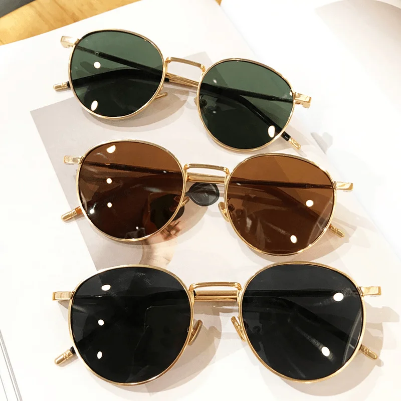 Round Glasses for Vintage Appeal -Polarized Sunglasses Women'S round Face Glasses Moist Anti-Uv Sunglasses Men