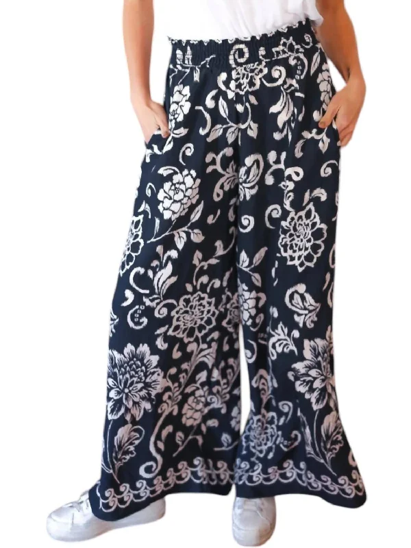 Wide Leg Pants for Shopping Trips -Coastal Vibes Wide Leg Pants In Black