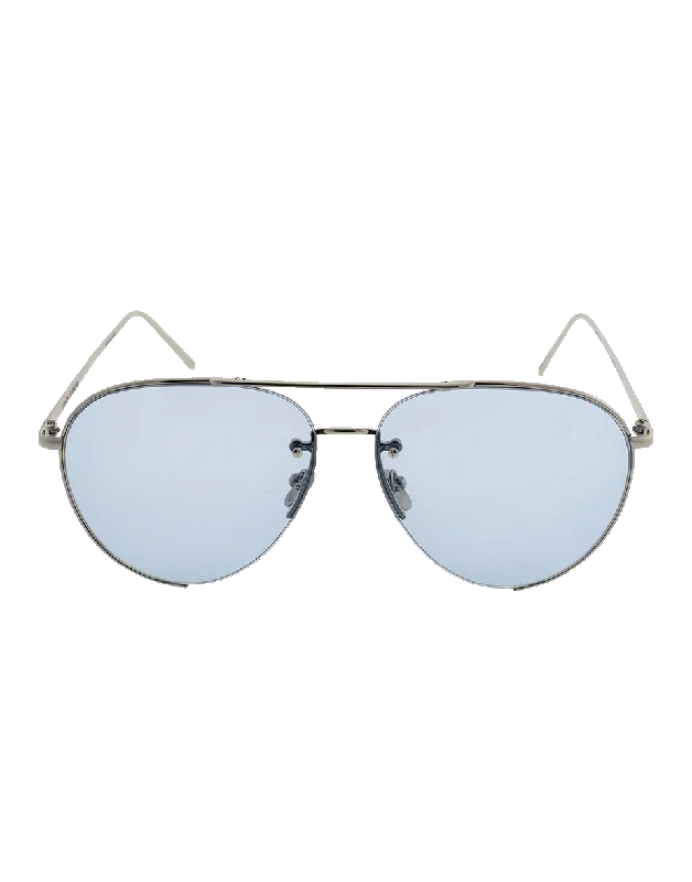 Fashion Sunglasses for Everyday Wear -Sky Blue Metal Sunglasses