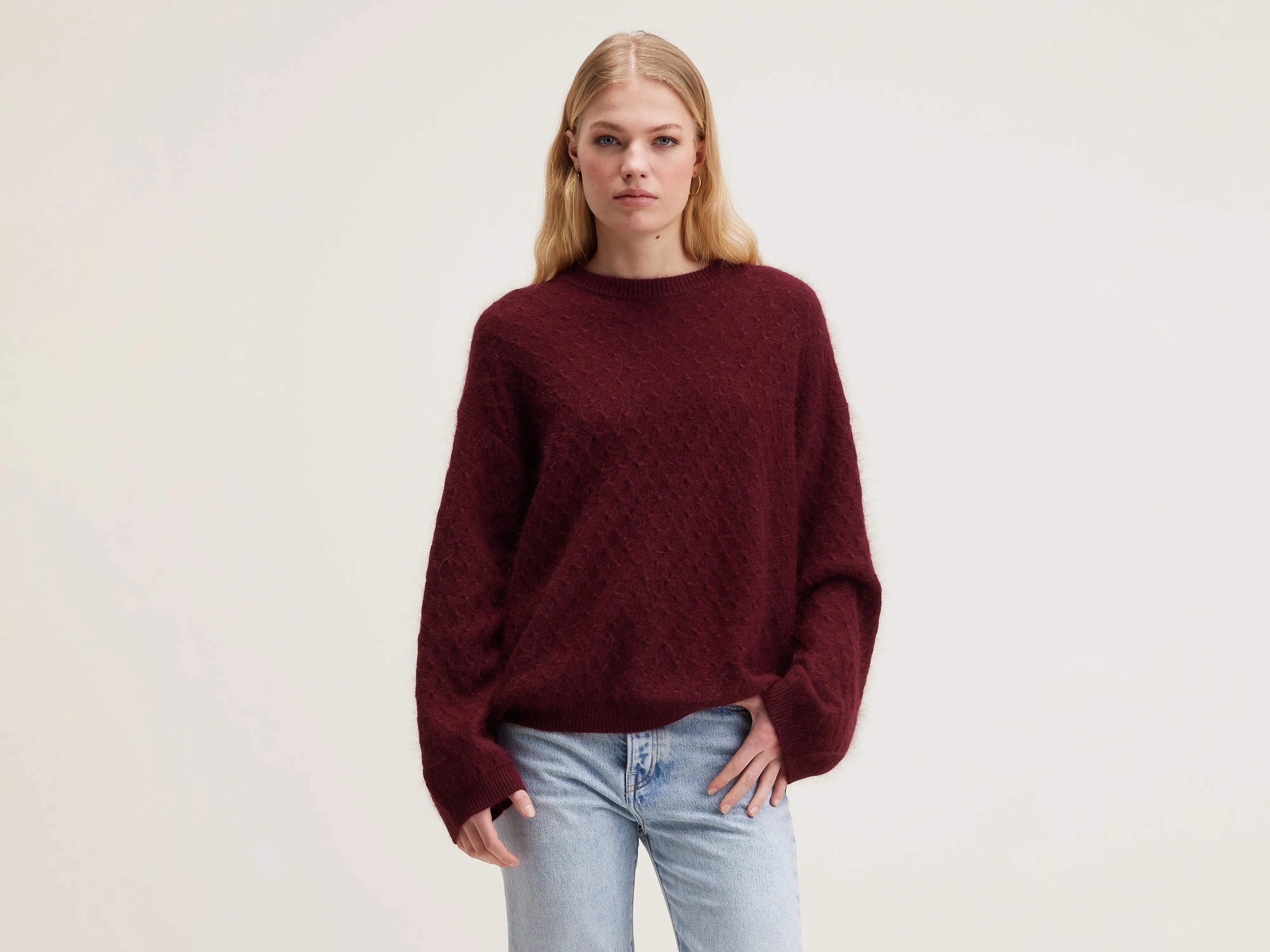 Wrap Sweaters for Adjustable Fit -Dionie round-neck sweater (242 / W / CUBERDON)