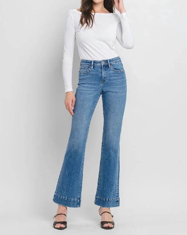 Relaxed Flare Jeans In Denim