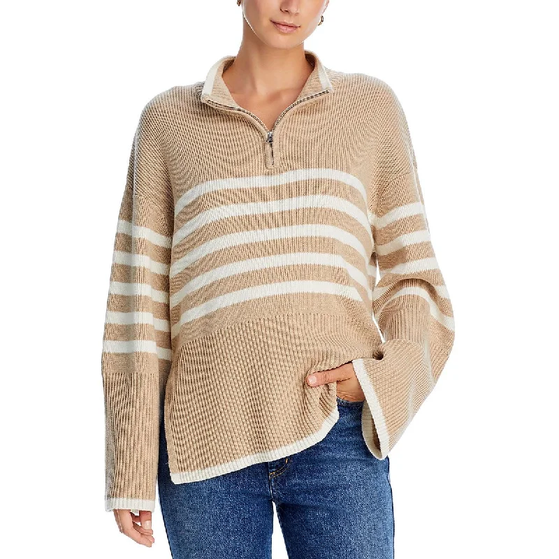 Regular - Fit Sweaters for Standard Size -Rails Womens Tessa 1/4 Zip Striped Pullover Sweater