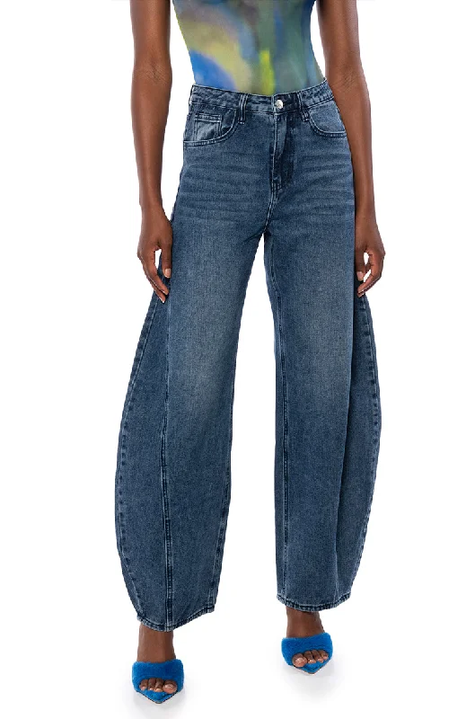 Wide Leg Pants for Anniversary Dinners -GENIE WIDE LEG JEANS