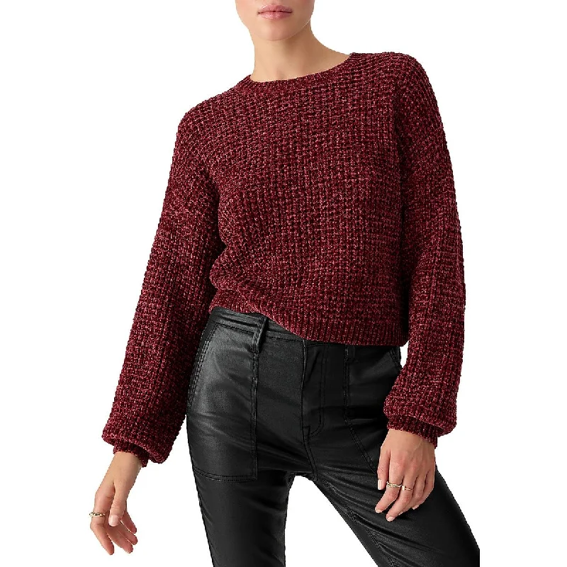 Men's Wool Sweaters for Masculine Look -Sanctuary Womens Knit Long Sleeve Crewneck Sweater