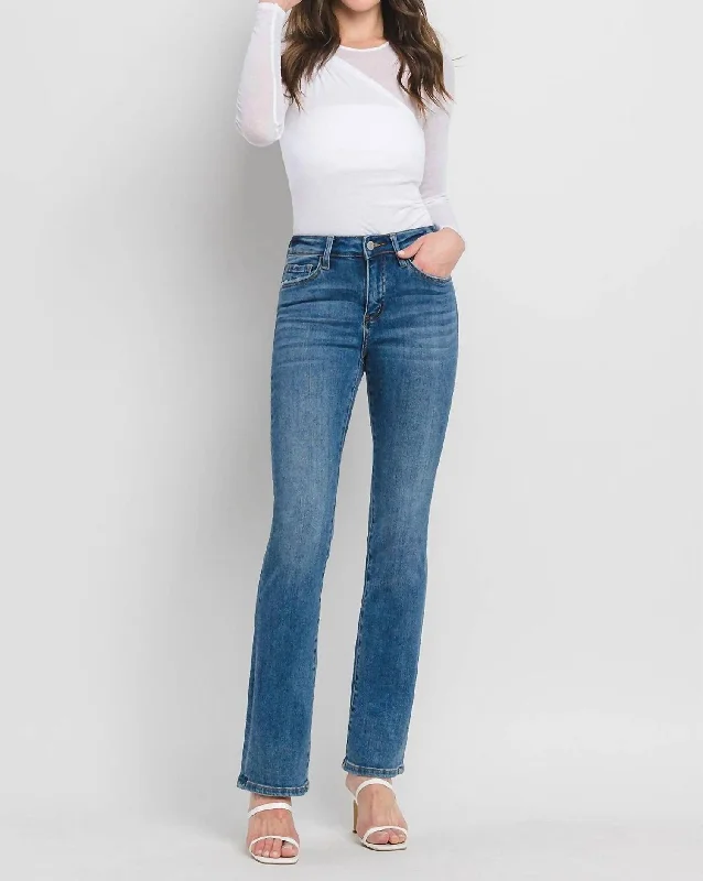 Slim Boot Cut Jeans In Denim