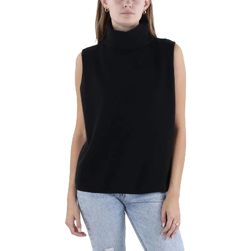 Turtleneck Sweaters for Cold Weather -Lauren Ralph Lauren Womens   Cashmere Turtleneck Tank Top Sweater