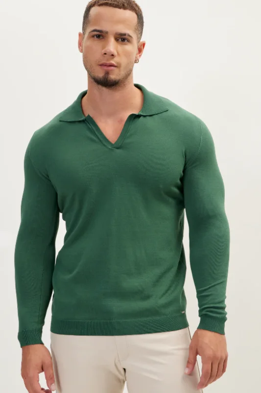 Cable Knit Sweaters for Classic Look -Johnny Polo Sweater - Green