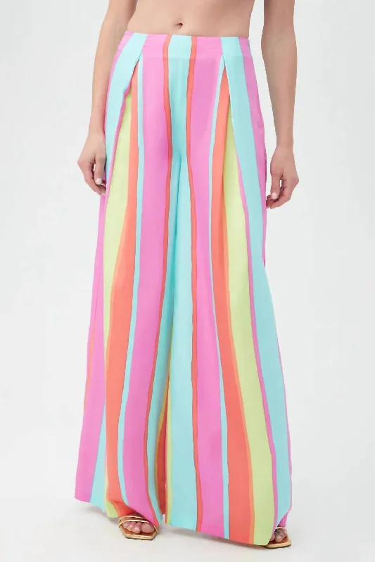 Wide Leg Pants with Sequins -Enzo Wide Leg Pants In Multi