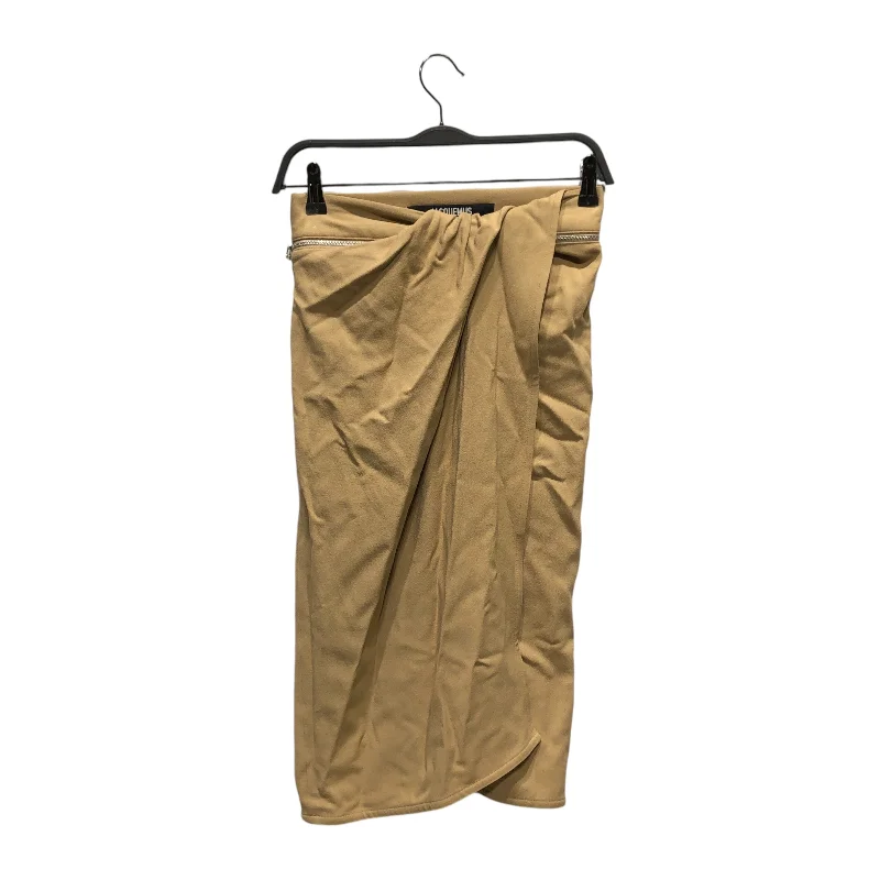 Luxury skirts with elegant silk sheen -JACQUEMUS/Skirt/34/Polyester/BEG/