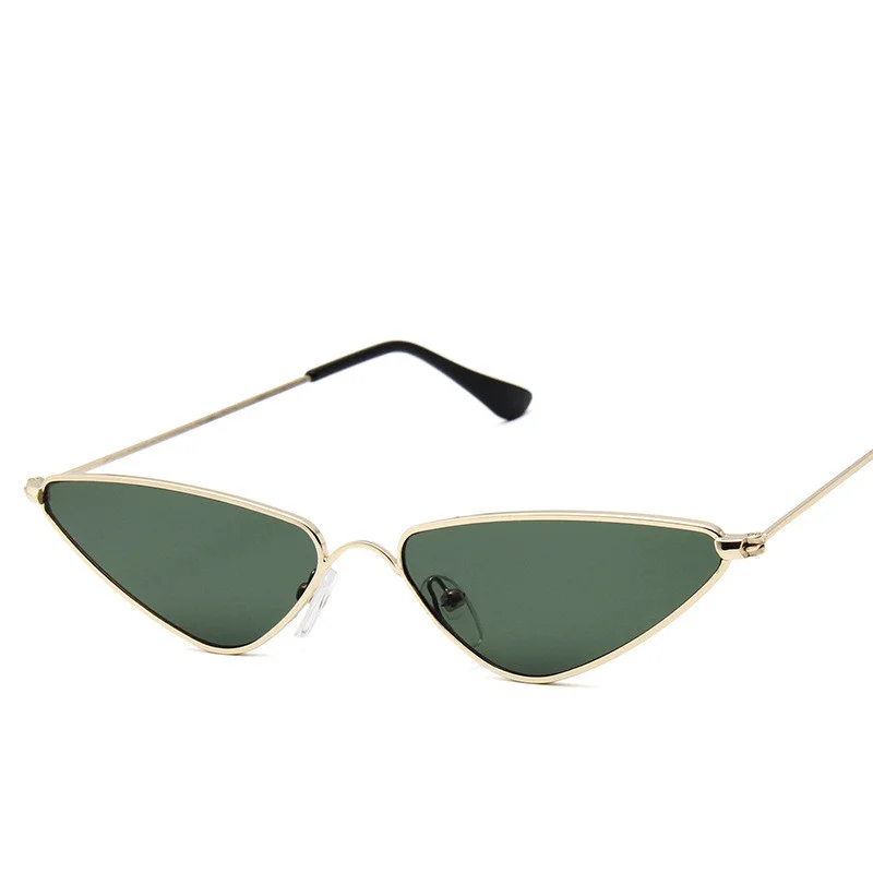 Photochromic Glasses for Changing Light -Small Frame Sunglasses Fashion Triangle Ocean Piece Metal Sunglasses