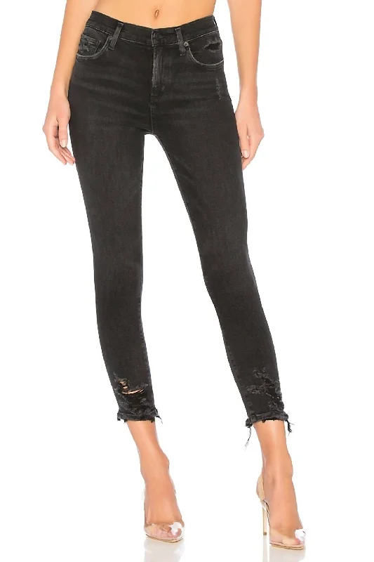 Sophie High Rise Skinny Crop Jeans In Temple