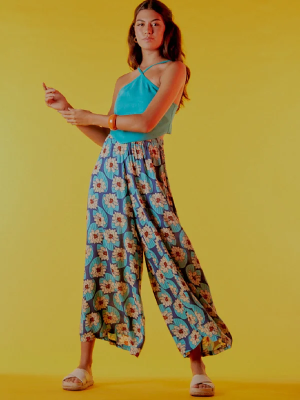 Printed Wide Leg Pants with Patterns -FLOUSS PANTS