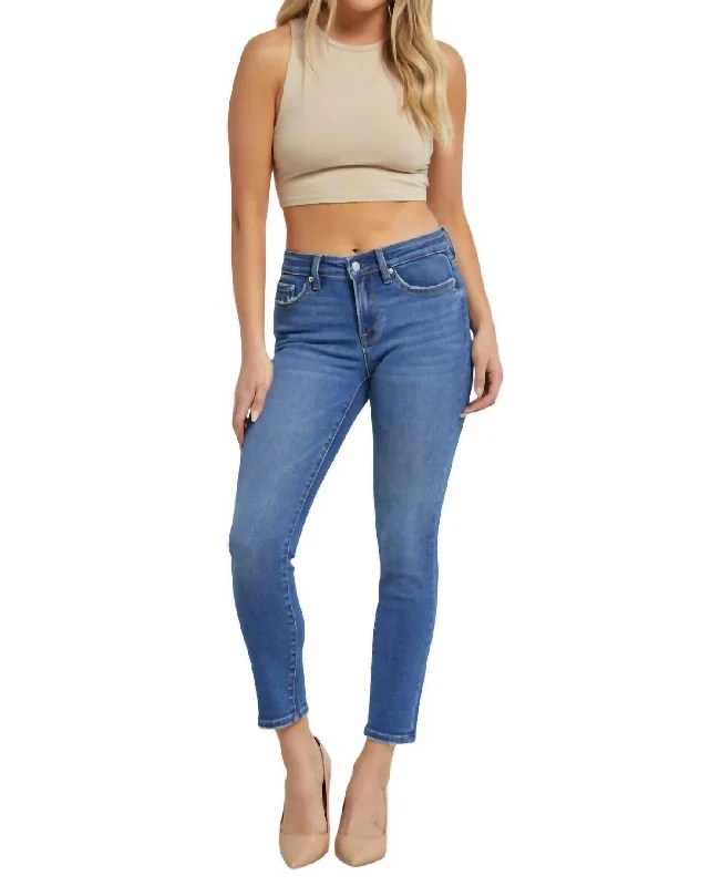 Mid-Rise Cigarette Ankle Jeans In Citrine