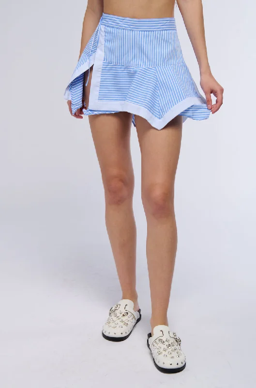 Flowy skirts for effortless beach cover-ups -ANYBODY BUT YOU POPLIN MINI SKIRT