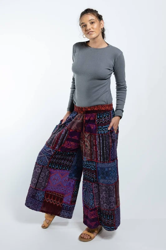 Wide Leg Pants for Office Wear -Asher Pants - Eggplant