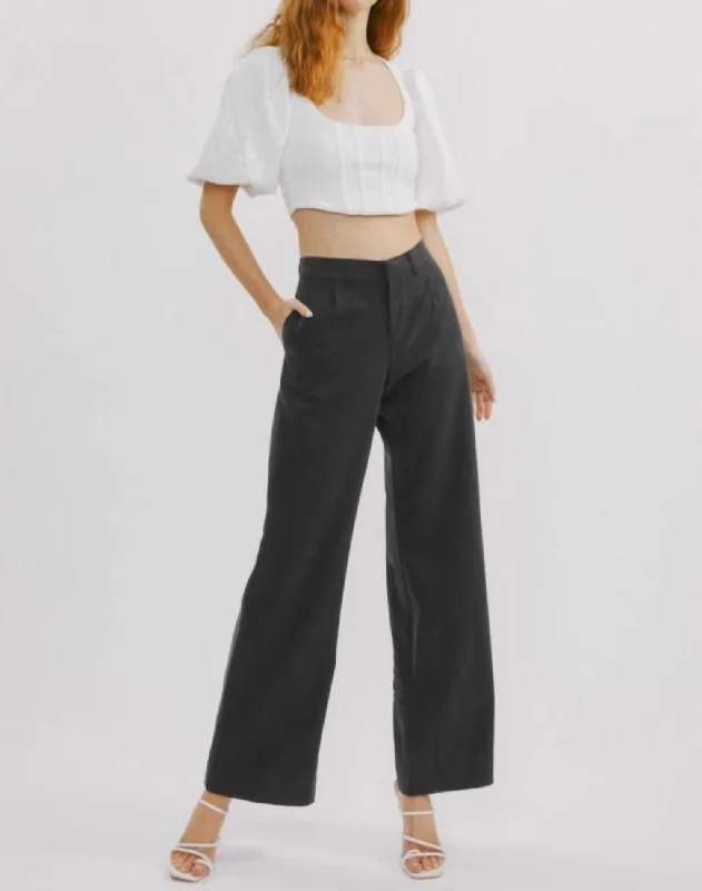 Wide Leg Pants for Maternity Wear -Eko Wide Leg Pants In Black