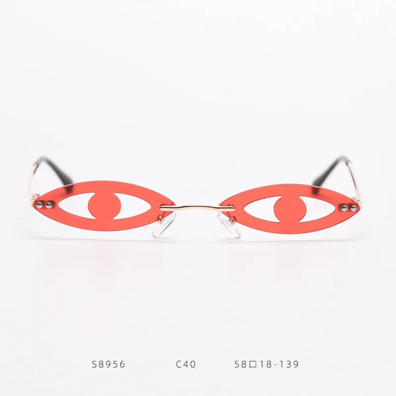 Anniversary Sunglasses for Special Occasion -S8956 Europe and America Net Red Funny Sunglasses Women'S Personality Eye Shape Party Dance Color Fashion Sunglasses Men