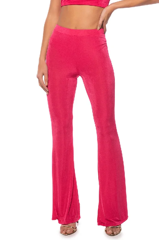 Wide Leg Pants with Side Slits -EASY TO WEAR WIDE LEG PALAZZO PANTS